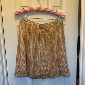 Old Navy Tan Chevron Mini Skirt